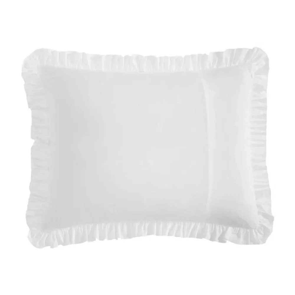 2pc Eyelet Ruffle Comforter Bedding Set White Twin Extra Long Laura Ashley